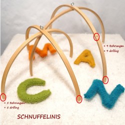 Baby Mobile Aufhängung Halbbogen 21cm & 25cm