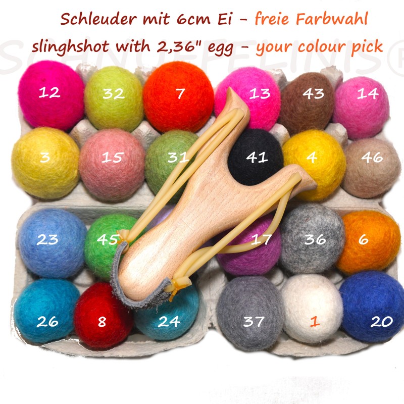 Holzschleuder mit Ostereier XXL Filzeier