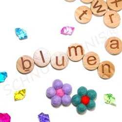 Buchstaben Spiel Alphabet, Montessori Schreiben üben, Holzplättchen