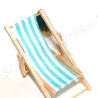 Miniatur Liegestuhl, Maileg Sonnenstuhl gestreift, Sommer Deko Strand