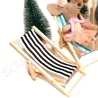Miniatur sun chair, folding dolls house sun chair Maileg, dolls house