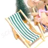 Miniatur Liegestuhl, Maileg Sonnenstuhl gestreift, Sommer Deko Strand