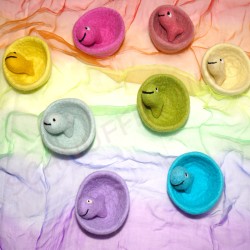 Jongliertücher Regenbogen 80x80 mehrfarbig Chiffron