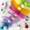 Boules de feutre couleurs douces, arc-en-ciel pastel, Montessori