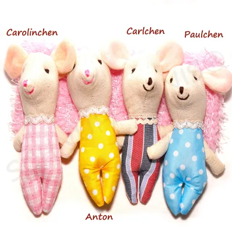 fabric baby mouse, Miniature mouse 4 children to choose, baby mice