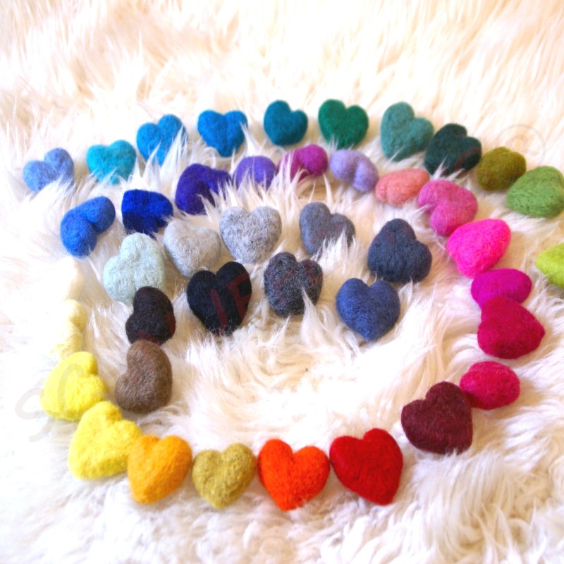 Cuori di feltro da 4cm,  feltro Cuori, Montessori bambini