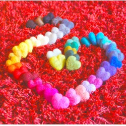 Felt hearts 4cm/1,57"