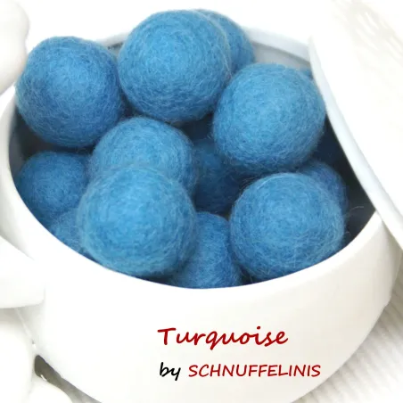 Filzkugeln 4cm, Wolle Pompoms, Schmuckperlen, Montessori Baby Mobile