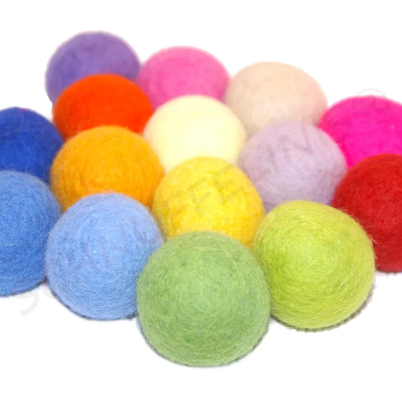 Filzkugeln 4cm, Wolle Pompoms, Schmuckperlen, Montessori Baby Mobile