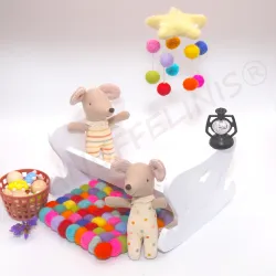 Miniatur Puppen Bett Wiege L
