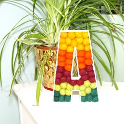 felt balls fillable initial A-Z letters