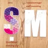 3D Letter filled with felt balls, Baby Name, kids wall Art Tattoo