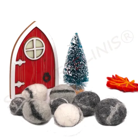 Lutins miniatures, Tomte ou gnomes à la maison, Lutin set porte rouge
