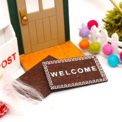 Miniature doormat, dollhouse welcome doormat, foot mat welcome house