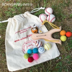 Holzschleuder Filzkugelnschleuder personalisierbar