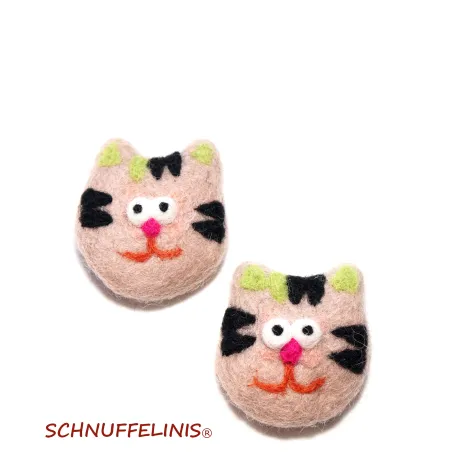 Katzen aus Filz, Katzenbroschen, Filzwolle Katzen, Geschenkanhänger