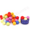 Felt balls rainbow mix set