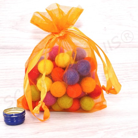Felt balls rainbow 80pcs. XL Mix