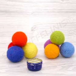 felt balls Montessori Rainbow, felt baby toy, Sensory bin learning