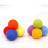 felt balls Montessori Rainbow, felt baby toy, Sensory bin learning