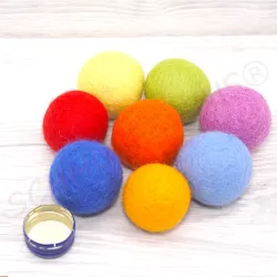 palle di feltro colorate, arcobaleno Montessori, palle feltro colorate