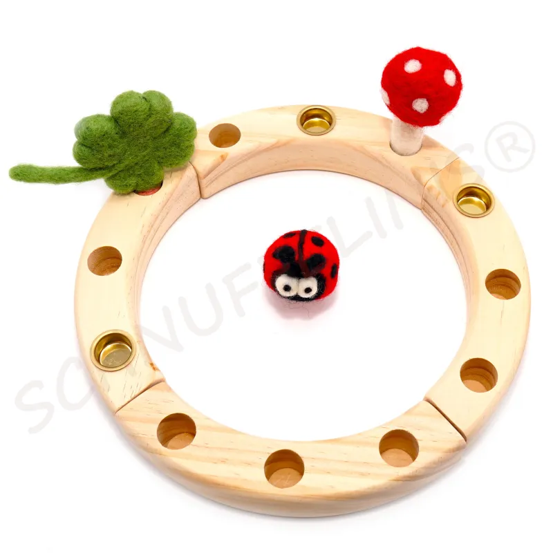 Anello di compleanno in legno, Montessori Bambini corona