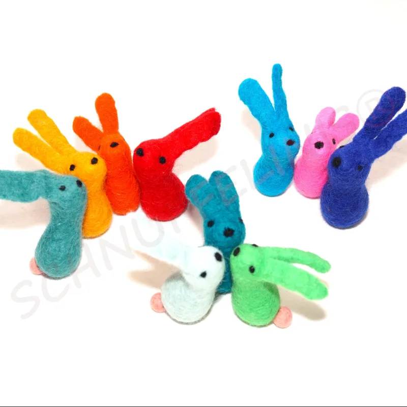 Geburtstagsringe Stecker Figuren, Filzstecker für Holzringe, Filz Hase Geburtstagsringe Stecker Figuren, Filzstecker für Holzringe, Filz Hase