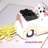 Wedding card Popup 3D bride car