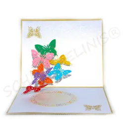 Schmetterlinge, 3D Karte, Popup Karte, Geburtstagskarte