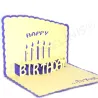 Karte Geburtstagstorte mit Kerzen, 3D Karte, Popup Geburtstagsgruß