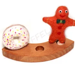 Bouchon d'anneau d'anniversaire Donuts, Joyeux badges en feutre
