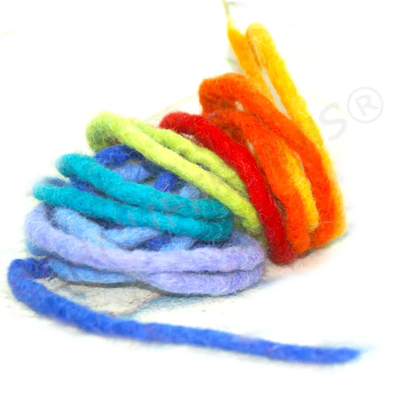 felt cord, baby mobile supply, felt balls, cords