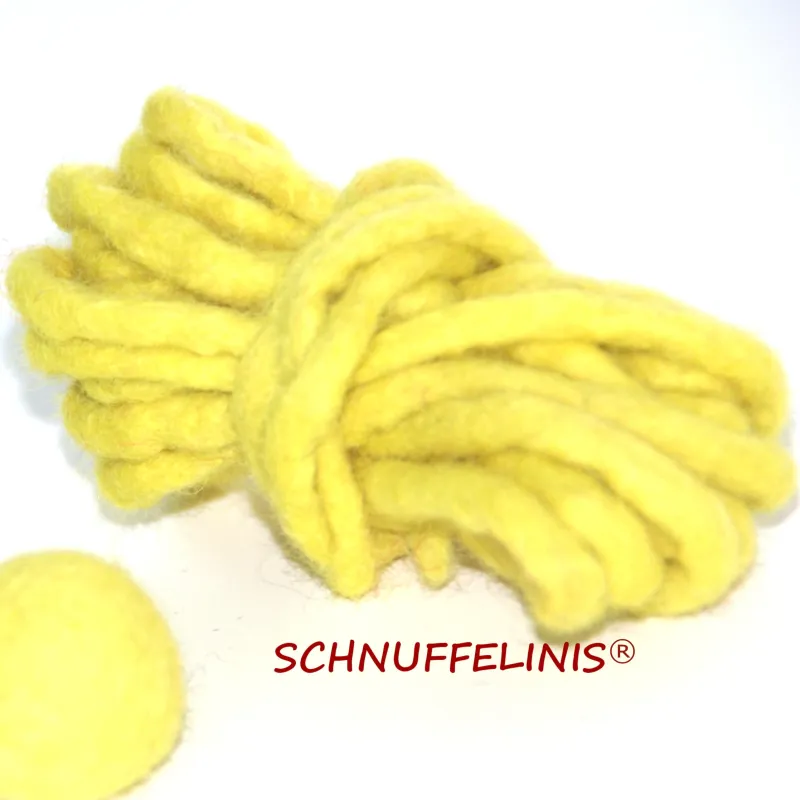 felt cord, felt supplies, Baby felt items, felt balls, Schnuffelinis