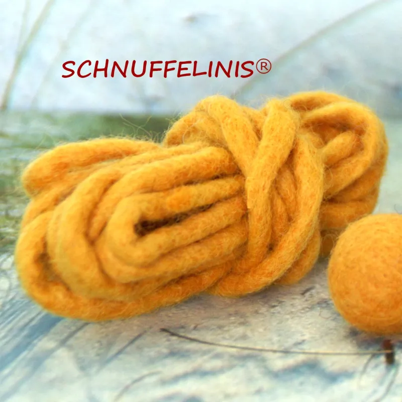 felt cord, felt supplies, Baby felt items, felt balls, Schnuffelinis