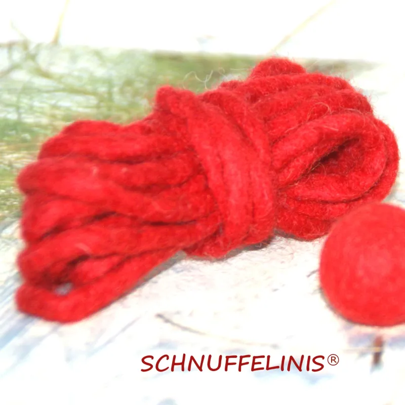 felt cord, felt supplies, Baby felt items, felt balls, Schnuffelinis