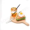 Miniature Sandwich set, mini Breakfast set, tiny food idea gnome