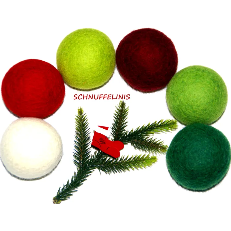 Christmas apples felted, stocking stuffers montessori, waldorf toy