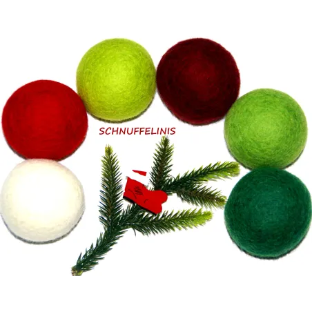 Liebesäpfel rot grün, Geschenk Kinder, Baumschmuck DIY