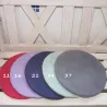 Set di cuscini di seduta color pastello, Set di 5 cuscini rotondi