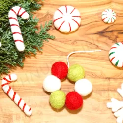 Filzkugeln Weihnachtsanhänger