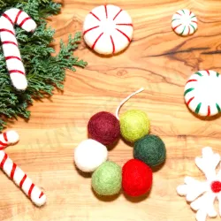 Filzkugeln Weihnachtsanhänger