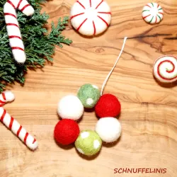 Filzkugeln Weihnachtsanhänger