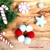 Boules de feutre de Noël, décorations avec les enfants Noël