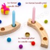 Geburtstagsringe natur Holz, Ringe Geburtstage, Kindergeburtstag Idee