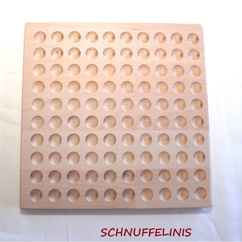 Holzlegebrett mit 100stk. Filzkugeln