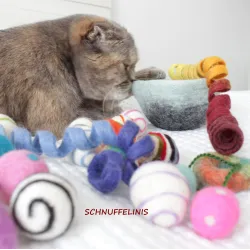 Set XL di giocattoli per gatti feltro, gatti amano il feltro, feltro