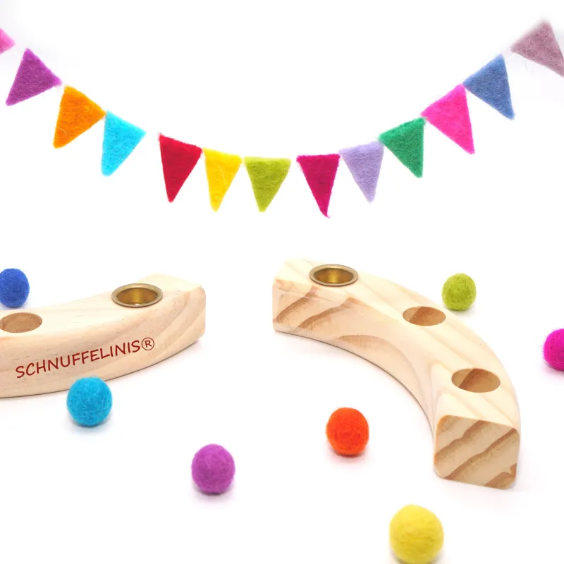 Anello di compleanno in legno, Montessori Bambini corona