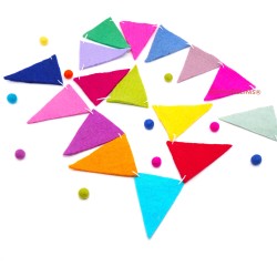 Girlande bunten Wimpeln Regenbogen