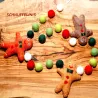 Boules de feutre Guirlande de Noël, DIY guirlande Noël