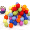 Felt balls 4 sizes mix 3